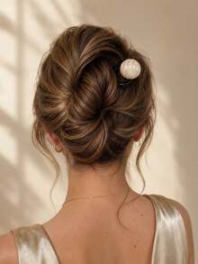 1/4pcs Simple And Exquisite High-End Feel, For Back-Of-Head Bun, Updo, Half-Up Hairstyle Decoration, Light Luxury Niche Fashion Design Accessories - Multicolor - View 3