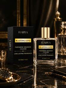 FLATPEA 50ml 男士費洛蒙香水噴霧，持久東方木質調香氣，便攜噴霧，奢華禮盒裝，適合男士約會、夜間派對、商務辦公、日常出行，情人節、生日、週年紀念送給紳士的完美禮物 - 東方木質調 - 查看 1