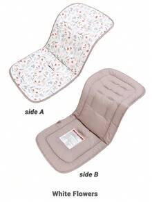 1 pieza Cojín cómodo para silla de paseo de bebé, almohadilla reversible para trona - Multicolor - Ver 17