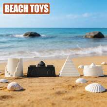 18pcs Kids Beach Toy Set, Includes Beach Shovel And Ocean Molds, Perfect For Playing With Family On The Beach Or In The Snow, Beach Accessories, Ideal For Summer Activities (Random Color Accessories) - White - View 3