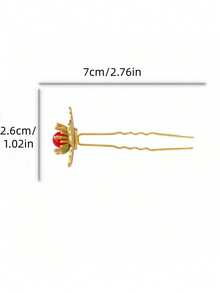 Blue Glazed Small Flower Hair Pin U-Shaped Hair Stick For Commuting Updo Hairstyles, Floral Hanfu Hair Pin, New Chinese Style Hair Accessory,Bun Extension - Multicolor - View 2