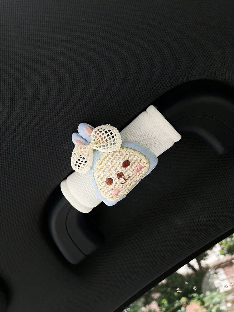 Cute Rabbit Car Roof Handle Cover, Creative Car Interior Door Handle Sleeve, Handle Protector, Car Handle Cover, Car Interior Accessories - Rabbit - View 8