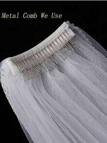 New Luxury Elegant Long Train Single Layer Lace Handmade Floral Bridal Wedding Veil - White - View 7