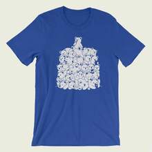 Elogio al Señor Oscuro, Gatito Adorador, Frotar mi vientre, Camiseta de oso de manga corta adorable - Negro - Ver 5