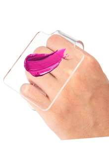 3pcs/2pcs/1pc Acrylic Nail Art Hand Color Palette. Curved Thumb Design. Fine Craftsmanship. Smooth Surface. Suitable For Hand Painting, Nail Painting And Mixed Color Mixing - View 8