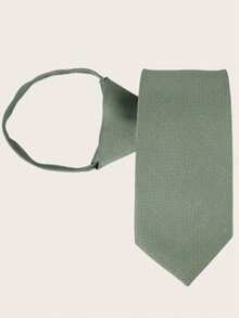 1pc Men's Sage Green 8cm Tie Set (Includes Tie, Bow Tie, Pocket Square, Cufflinks), Suitable For Wedding Groom, Groomsmen, Vacation, Party Wear - Mint Green - View 4