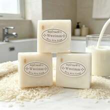 Handmade Rice Milk Soap, Gently Cleanses And Balances Skin, Repairs Skin Texture And Improves Dryness, Non-Irritating And Non-Drying After Use, Natural Gentle Ingredients Suitable For Long-Term Use, Ideal Choice For Daily Facial Care - Quantity - View 11