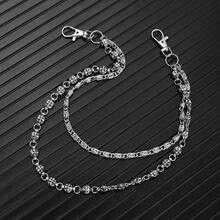 1pc Fashion Punk Star Geometric Chain Waist Chain, Men's Personalized Hip-Hop Multi-Layer Body Chain, Suitable For Pants Decoration, Daily Music Festival Party Outfit, Unisex, Can Be Used As Jewelry Gift - Multicolor - View 6