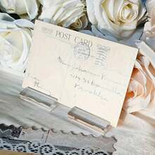 1-10pcs Wedding Acrylic Name Card Holders, Transparent Table Number Stands, Banquet Dinner Home Party Event Decoration Name Card Display Rack - A - View 9
