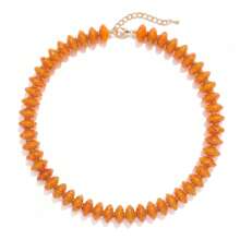 Collar de cuentas acrílicas de colores para mujer, collar personalizado, collar de playa; accesorios de joyería hechos a mano con cuentas para vacaciones - Multicolor - Ver 9