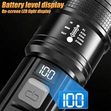 Ultra Bright USB Rechargeable LED Long Range Tactical Flashlight, Waterproof Outdoor Camping Fishing Light - Multicolor - View 5