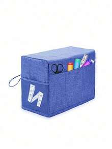 1pc Sewing Machine Dust Cover, Protective Fabric With Convenient Side Pocket And Sturdy Handle, Fits Most Standard Machines And Accessories, Storage Bag, Organization - Multicolor - View 9