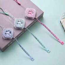 Retractable Soft Tape Measure With Hanging Cord And Button, Double-Sided CM/Inch Scale, Press-Lock, Ergonomic Design, Portable Ruler Suitable For Body Measurement, Sewing And DIY Crafts (Multi-Color), Back To School - Multiple Styles - View 7