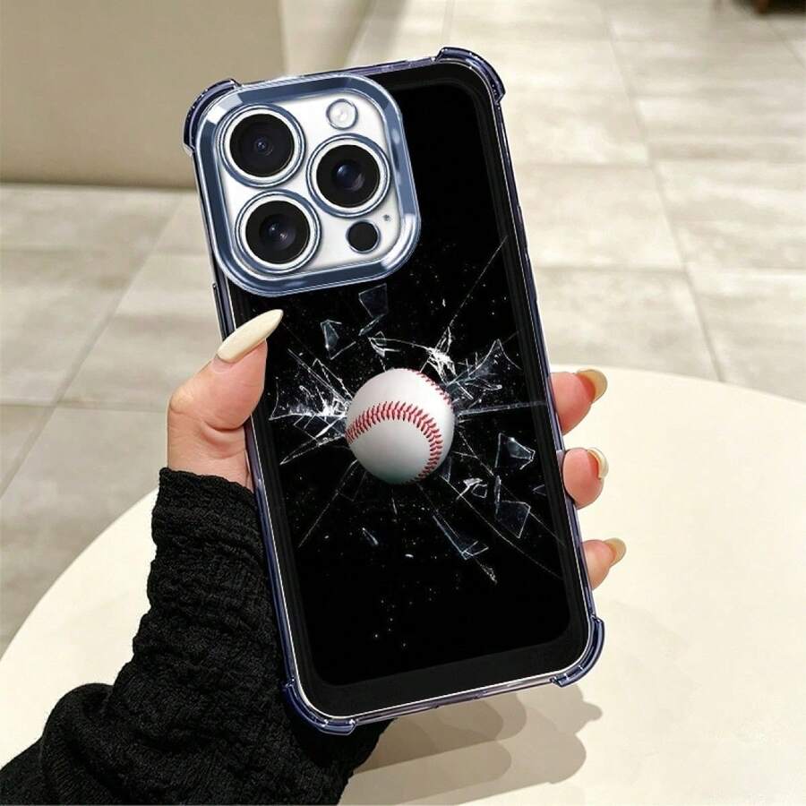 Baseball-Themed Cell Phone Case With A Modern Design And Full Drop Protection, Suitable For Multiple Mobile Phone Models Such As The 5 Series Up To The 17 Pro, Including Plus, Pro, Pro And 16e, The A And S Series With A03, A04, A04e, A05, A06, A12, A15, A22, A32, A34, A35, A54, A55, S23, S24 Ultra, Moto G52, G54, G84, C40, C65, M5s, M6 Pro 4G, X5, Pro And 9A, A3, Note 11 4G, A Comfortable And Durable Case For Everyday Personal Use - 多色4 - 查看 1