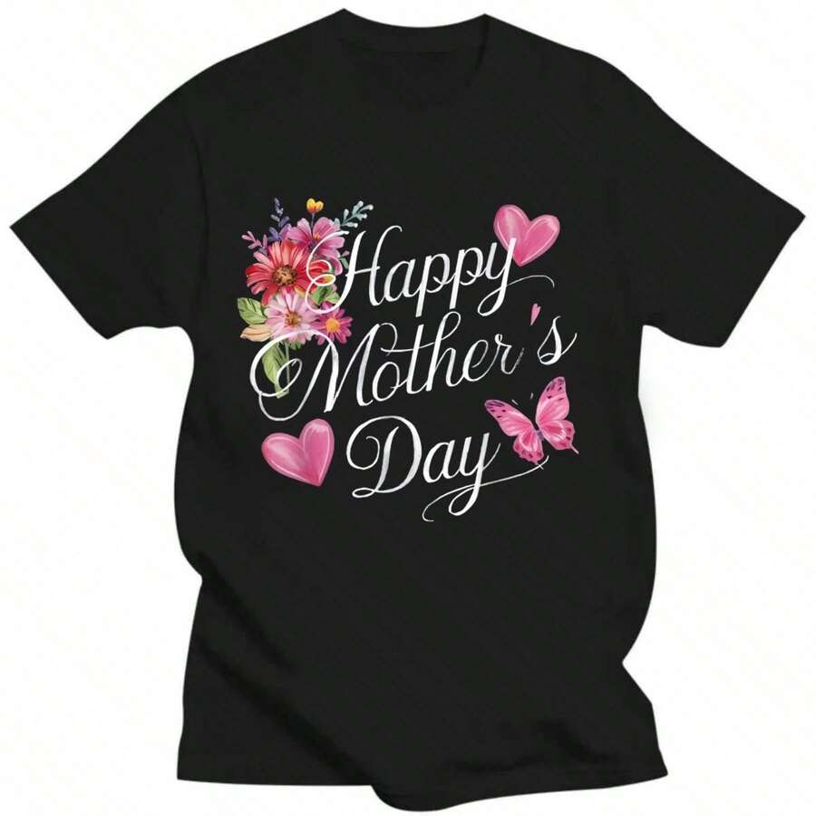 Camiseta De Mujer Para El Día De La Madre Feliz - Negro 20 - Ver 1