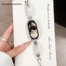 Daily Elegant Versatile Watch Band, Multi-Element, Light Luxury Elegant Niche High-End Ice Crystal Bracelet Design, Compatible With Xiaomi Band 10/9/8 Size, Quick Release Buckle Design, NFC Version Shared Function, Multi-Function High-End Smart Sports Couple Watch Band Accessory - Multicolor - View 15