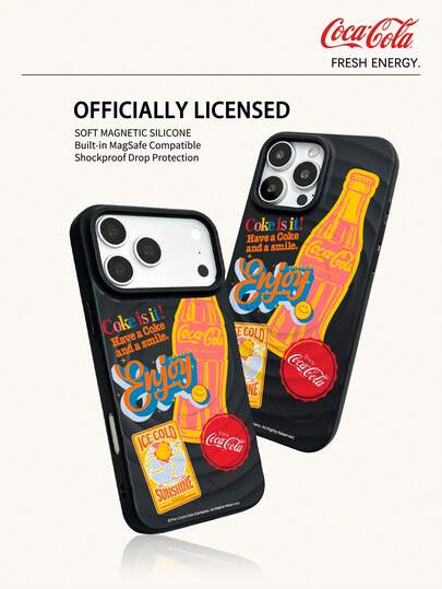 Coca-Cola The Phone Case With Wireless Charging Function Is Full Of Vitality And Passion. It Is Made Of Lightweight Materials And Has Anti Scratch, Anti Drop, And Anti Slip Design To Protect Your Hand In A Cartoon Anime Style. The Case Is Compatible With Apple 17 17Air 17Pro 17ProMax 11,12,13,15,16 Pro,16ProMax,14Plus,15Plus,16Plus,15Pro,16PLUS,XR. Suitable For Gifting To Friends And Family