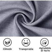 Camisas Hombre Casuales Manga Corta - con Botones Ocultos Tejido Fresco Y Transpirable para Playa Uso Diario Vacaciones Reuniones Ocio - Blanco - Ver 5