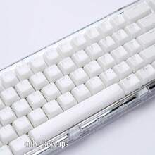 132-Key Jelly White Translucent Keycaps, PC Material, Cherry Height, Crystal Pudding Keycaps, Compatible With Cherry/Gateron MX Switches, Suitable For Gift Or Personal Use, Hot-Swappable, High-Aesthetic Personalized Keycaps - View 3