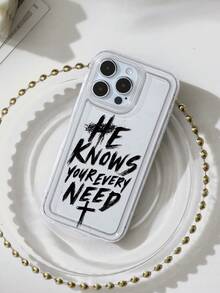 Vintage Christian Faith Slogan Print Clear Case Compatible With IPhone 13 15 16 17pro 17 14 17 17pro Max &Compatible With Samsung Galaxy/A54 A14 A15 S23 S24 S24ultra S25 A07 A17 S26 A57 - Multicolor - View 7