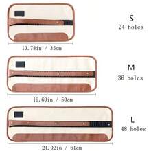 Pencil Case, Portable Colored Pencil Storage Pencil Roll, Student & Adult Art Supplies Organizer Roll-Up Pen Bag - S - View 11