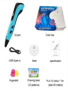 3D Drawing Pen, DIY Painting Printing Pen, 3D Graffiti, Type-C USB Interface, Batteryless, Suitable For DIY Creative Art Graffiti Drawing 3D Pen Set, Suitable For Birthday Gift, Christmas Gift, Creative Holiday Gift - View 9