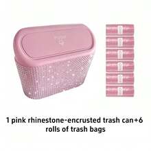 Car Trash Can, Car Seat Back & Door Hanging Storage Box, Multi-Function Car Accessories, Trash Bag, Foldable Storage - A - View 6