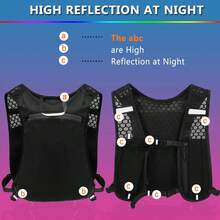 Unisex Lightweight Hydration Running Vest Backpack, Suitable For Climbing, Hiking, Cycling, Trail Running (Backpack Only) - Black - View 2