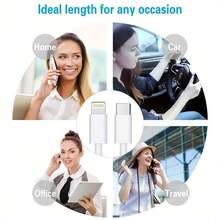 Cable de carga rápida compatible con iPhone, cable USB C a Lightning, puerto tipo C compatible con carga rápida compatible con iPhone, cable de carga compatible con iPhone 14 Pro/14/13 Pro/12 Pro Max/12 Mini/11 Pro/Xs/Xr/, carga rápida Lightning tipo C, carga rápida Lightning PD, cable USB de carga rápida original compatible con iPhone 11 12 13 14 Pro Max, línea de datos compatible con iPhone 7 8 Plus SE XR, cargador USB de pared para iPod - Blanco - Ver 12