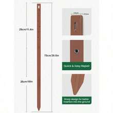 Fence Post Repair Stakes Kit – 75cm 29.5" Heavy Duty Ground Spikes For Broken Or Leaning Timber Posts – 2 Stakes Repair 1 Post - 2 Pcs - View 11