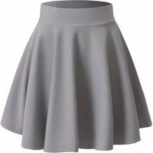 Hoerev - Falda Corta Plisada de Cintura Alta para Mujer y niña - Rayas Blacknavy - Ver 32