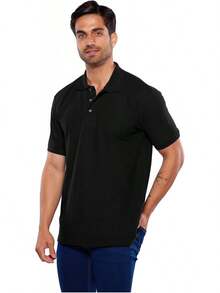 Alfani Paq 3 Playeras Polo para Hombre Manga Corta 100% Algodón - Vino/Marino Jaspe/Negro Jaspe - Ver 6