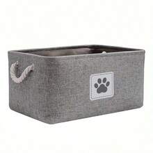 Foldable Fabric Pet Toy Storage Basket, Large Capacity Pet Toy Storage Box With Comfortable Handle, Foldable, Suitable For Accessories, Toys, Coats And Clothing - Multicolor - View 4