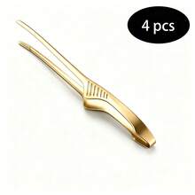 Premium Stainless Steel BBQ Tongs, Long Handle Heat-Resistant Non-Slip BBQ Tongs, Suitable For Camping, Restaurant, Home - Gold - View 9