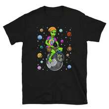 Hippie alienígena T1S1Hirt, Extraterrestre T1EE, Alienígenas espaciales S1Hir, Ropa hippie, Ropa alienígena, Ropa hippie, Atuendo hippie - Negro - Ver 1