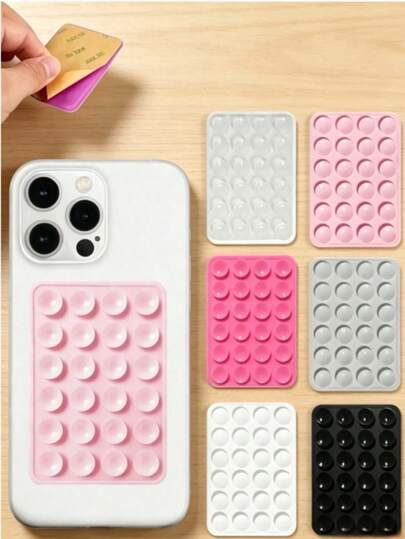 2/4 cái giá đỡ điện thoại bằng silicone trong suốt có giác hút, giác hút một mặt, giá đỡ điện thoại dán mặt sau, phụ kiện điện thoại, giá đỡ điện thoại giác hút, phù hợp cho học kỳ mới, tương thích với điện thoại thông minh