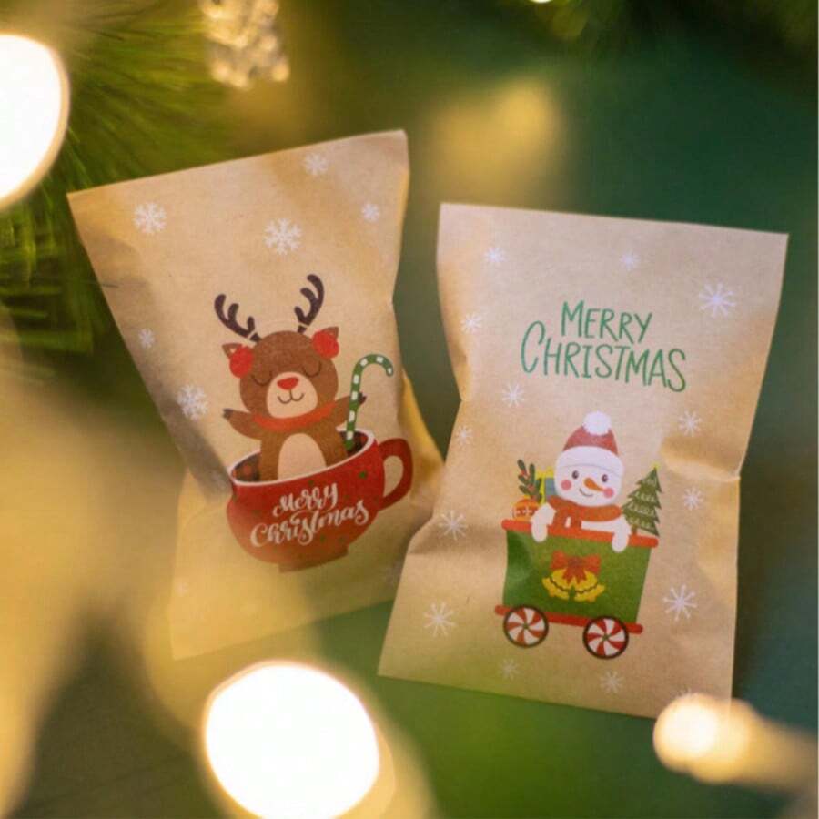 48 pezzi Etichette regalo di Natale, Etichette regalo di Natale, Decorazioni per biglietti regalo di Natale, Adesivi regalo di Natale autoadesivi, Regali di Natale per donne, uomini, mamma - Visualizzare 1