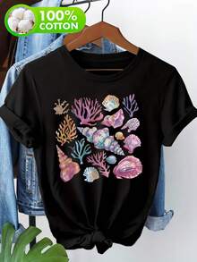 Women T-Shirts - 黑色 - 查看 2