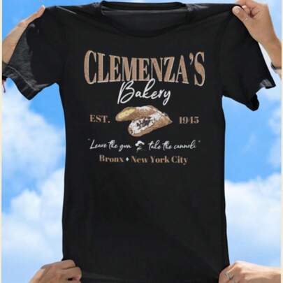 Clemenza's Bakery T-Shirt With Cannoli Design And Classic Quote Inspired By The…