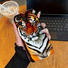 Tiger Pattern, Tpu Phone Case, Realistic Tiger Design, Compatible With Iphone 13 14 15 16 17 And  Models, Protective And Stylish Cover, High Quality Print, Durable Material, Perfect For Animal - transparente - Ver 3