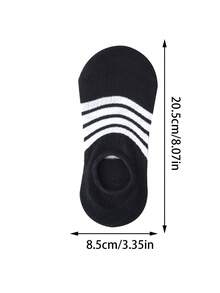 5 Pairs Spring/Summer New Anti-Odor Sweat-Absorbent Thin Durable Breathable Striped Short Boat Socks For Men And Women - Multicolor - View 6