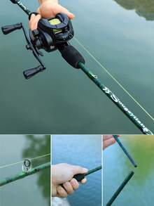 SOUGAYILANG 1.68/1.8M Carbon Fiber Fishing Rod With Ceramic Guides, High Sensitivity Ultralight Pole With Comfortable EVA Handle,Spinning&Casting Rod For Bass/Trout/Saltwater&Freshwater - Green - View 11