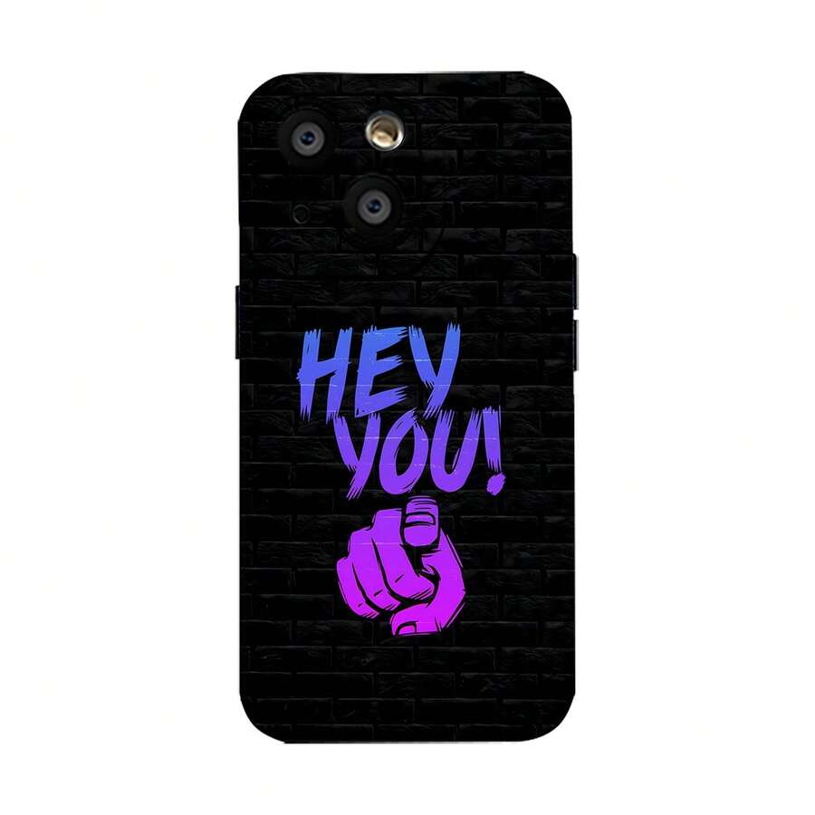 azul morado oye tú graffiti puñofunda de teléfono Fundas compatibles con ,Apple,VIVO,OPPO,,, y Honor.Fabricadas en silicona TPU,ofrecen protección contra golpes y caídas. - Negro - Ver 1