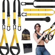 1 Set Gym Resistance Training Kit - Full Body Home Fitness Set, Includes Suspension Training Straps, Door Anchor, Handles And Storage Bag, Suitable For Strength Training, Flexibility Exercises And Indoor/Outdoor Fitness - A - View 2