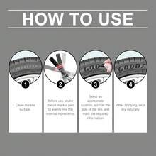 Marcador de aceite para neumáticos de coche Homonth, pintura para neumáticos de coche, graffiti, pintura, marcador de coche DIY genial 1SNW - A - Ver 6
