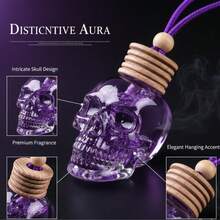 Skull Shaped Hanging Car Air Freshener 4 Scents Aroma Diffuser Rearview Mirror Pendant - Multicolor - View 5