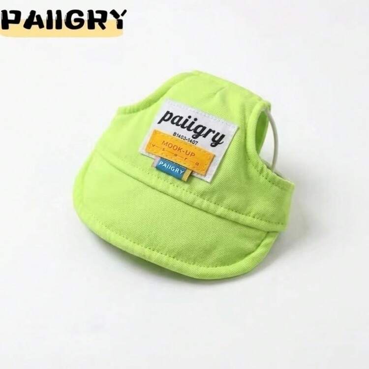 6 Colors Available Small Dog Sunhat, Breathable Adjustable Schnauzer Teddy Outdoor UV Protection Pet Baseball Cap - Green - View 6