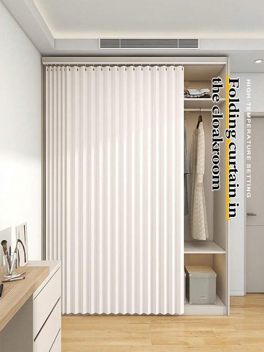 Minimalist Style Louvered Door Curtain With Hooks And Storage Straps. Very Suitable For Use In Living Rooms, Bedrooms, Or Kitchens. The Design Is Simple And Easy To Maintain, Suitable For Year-Round Use, And Has Durability And A Long Service Life.