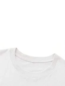 Herren-Kurzarm-T-Shirt, 100% Baumwolle, locker geschnitten für den Sommer, Design "Sonnenuntergang auf einem Berggipfel", hautfreundlich, weich, leicht und atmungsaktiv, ideal für S - Weiss - Übersicht 3
