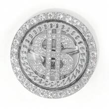 1 pieza Pegatina decorativa de aleación con strass para la parte trasera de la funda del teléfono, encanto giratorio redondo de color oro/plata para la parte trasera del teléfono, accesorio DIY para funda de teléfono con decoración de strass en forma de signo de dólar, adecuado para la mayoría de las fundas de teléfono, fundas de teléfono transparentes, decoración de la parte trasera del teléfono y combinación personalizada diaria - Multicolor - Ver 7